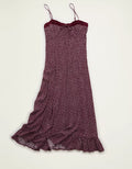Lace Trim Sweetheart Floral Slip Dress