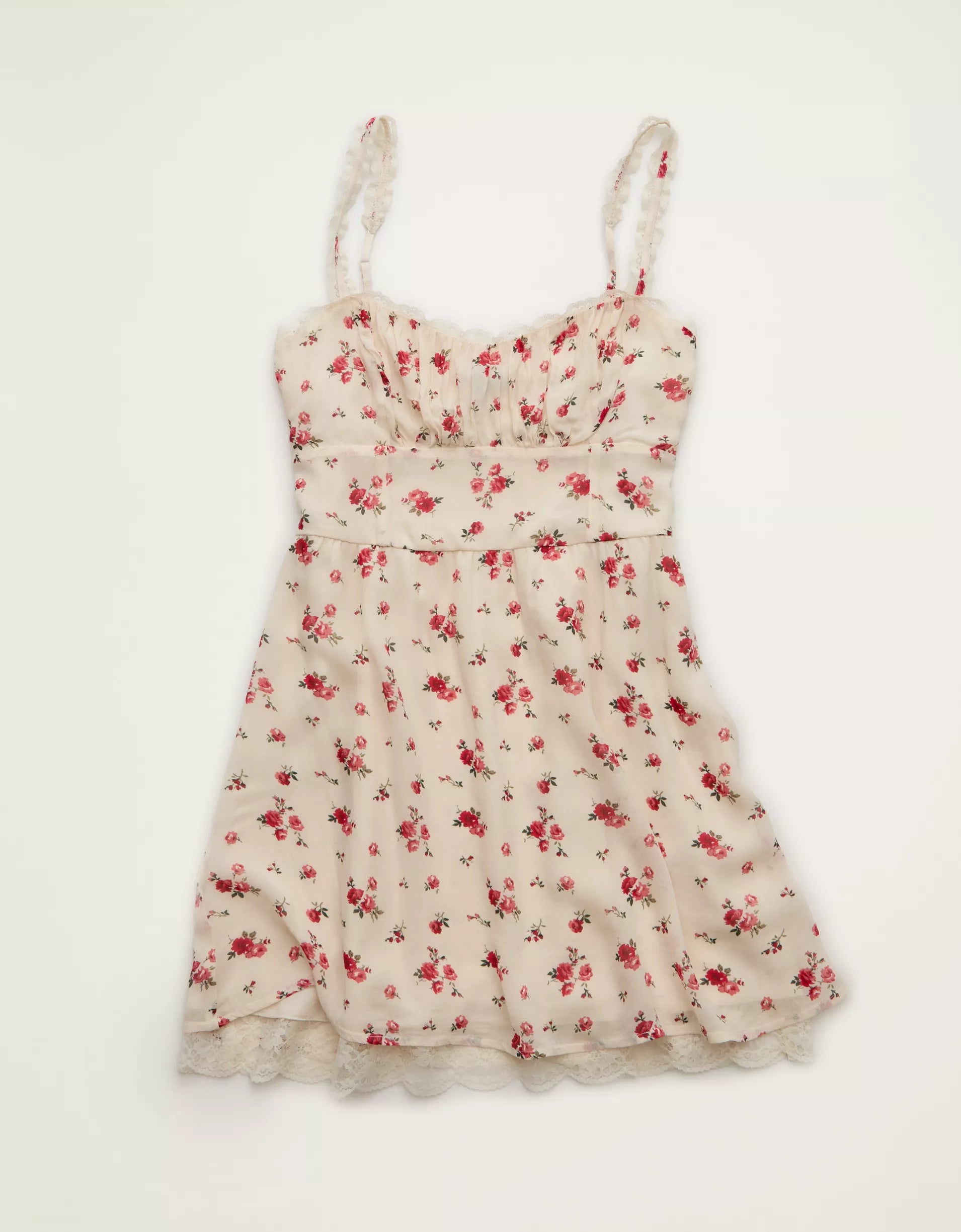 Sweetheart Corset‑Style Floral Slip Mini Dress